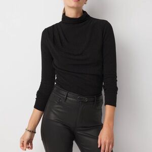 White House Black Market Black Turtleneck Sweater